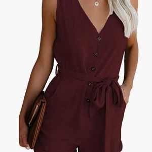 Burgundy romper
